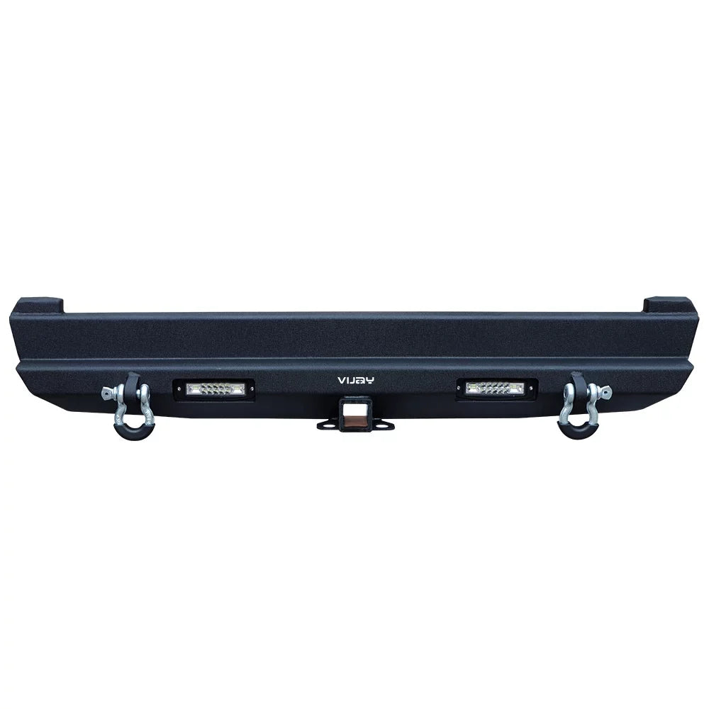 Vijay Steel XJ Rear Bumper with Lights Fits 1984-2001 Jeep Cherokee XJ