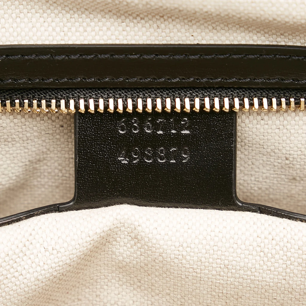 Pre-Owned Authenticated Gucci Hacker Project Jackie 1961 Calf Leather Black Satchel Unisex (Good)