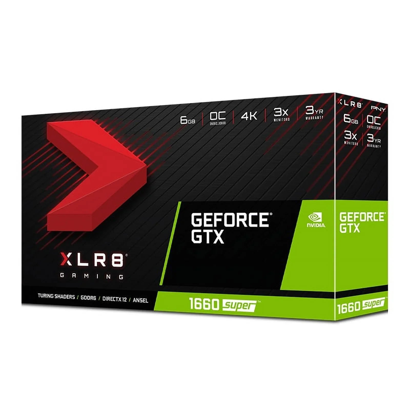 PNY GeForce® GTX 1660 SUPER™ 6GB XLR8 Gaming Overclocked Edition Single Fan