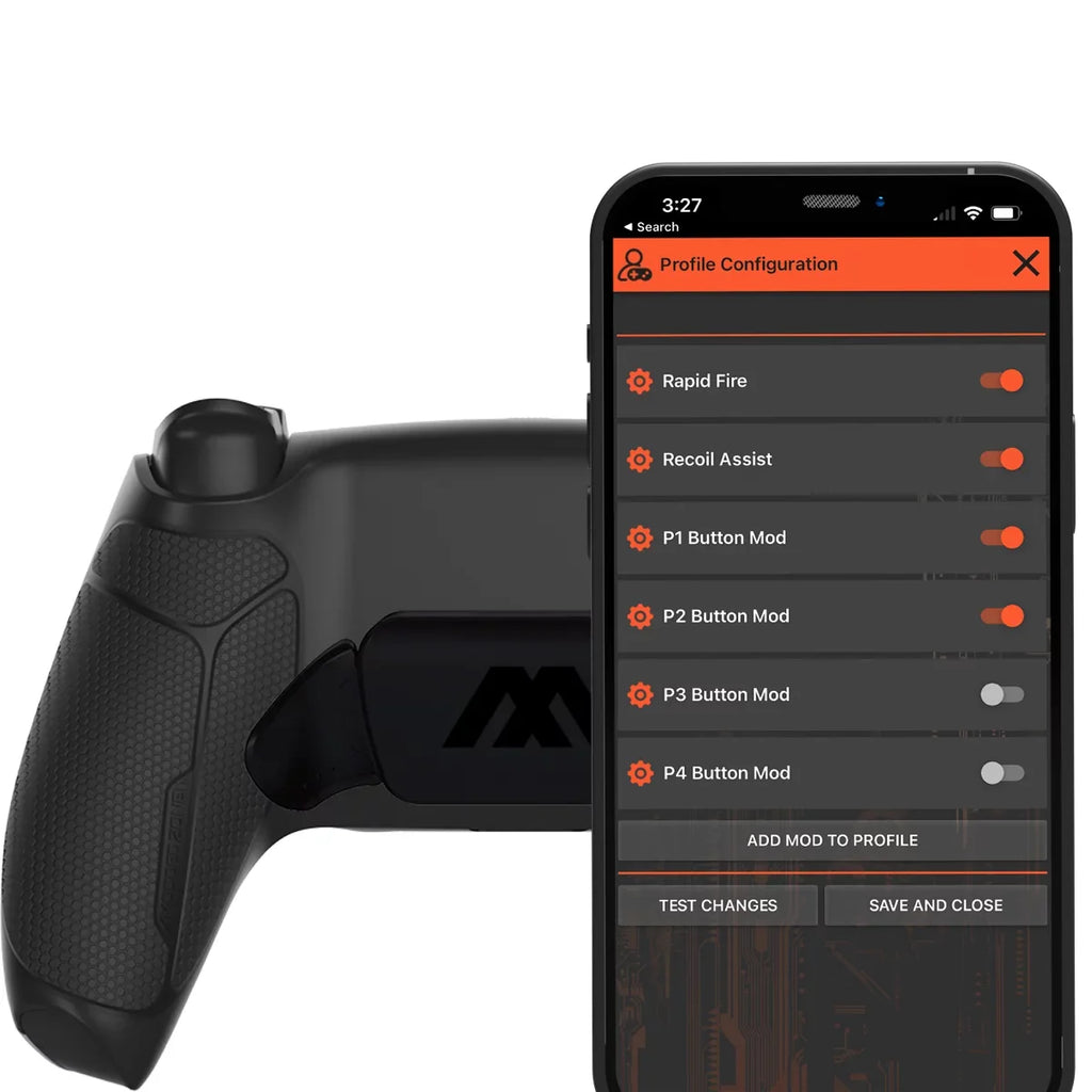 Black ModdedZone Extreme Modded Controller + Anti Recoil 2 Remap Buttons & Interchangeable Thumbsticks & Hair Triggers, Tactical Buttons Compatible with PS5 Custom Controller PC FPS