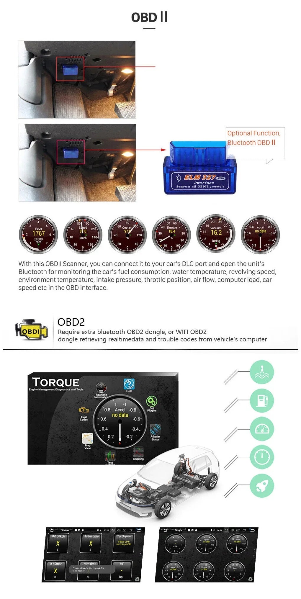 Carplay 2+32GB Android 12 Bluetooth Wifi Car Stereo Radio Head Unit GPS Navigation For 2003-2007 Honda Accord