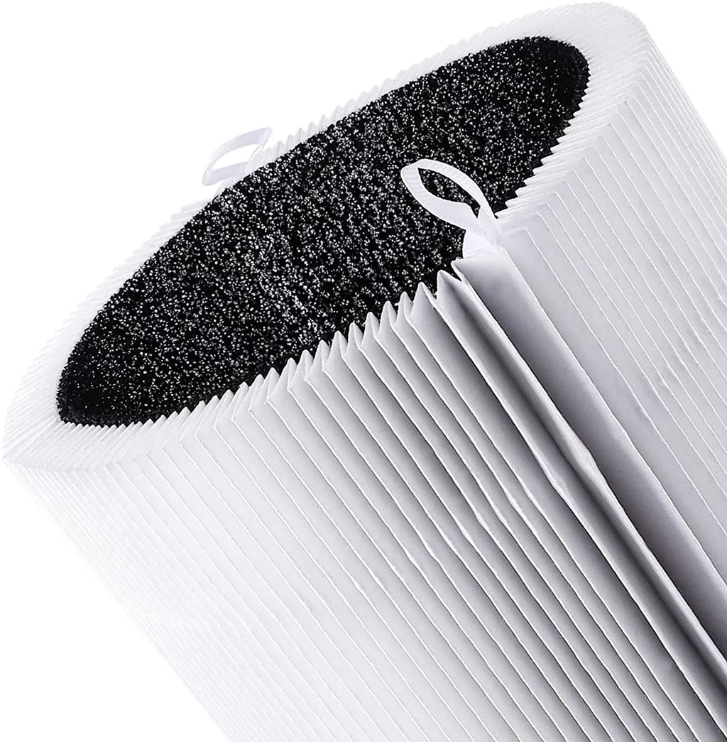 KEEPOW 411 Replacement Filter for Blueair Blue Pure Air Purifier 411, Including 2PCS Particle Carbon Filter and 2PCS Blue Fabric Pre-filter