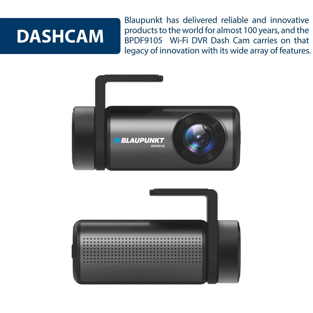 Blaupunkt Wi-Fi DVR Dash Camera for iOS and Android (BPDF9105)