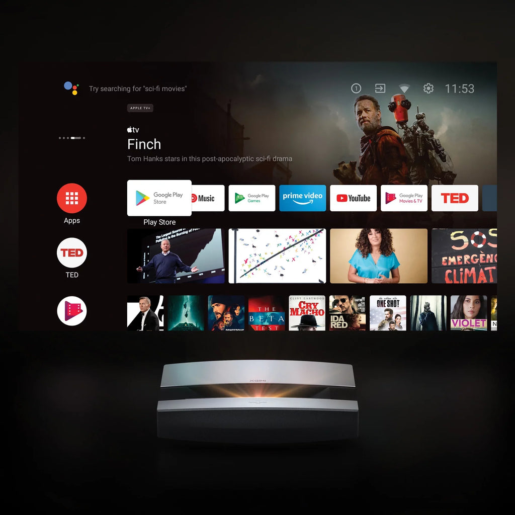 XGIMI AURA 4K Ultra Short Throw Laser Projector with Harman Kardon Speakers, Android TV OS