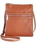 GIANI BERNINI Women's Brown Dasher Pebble Adjustable Strap Crossbody Handbag Purse