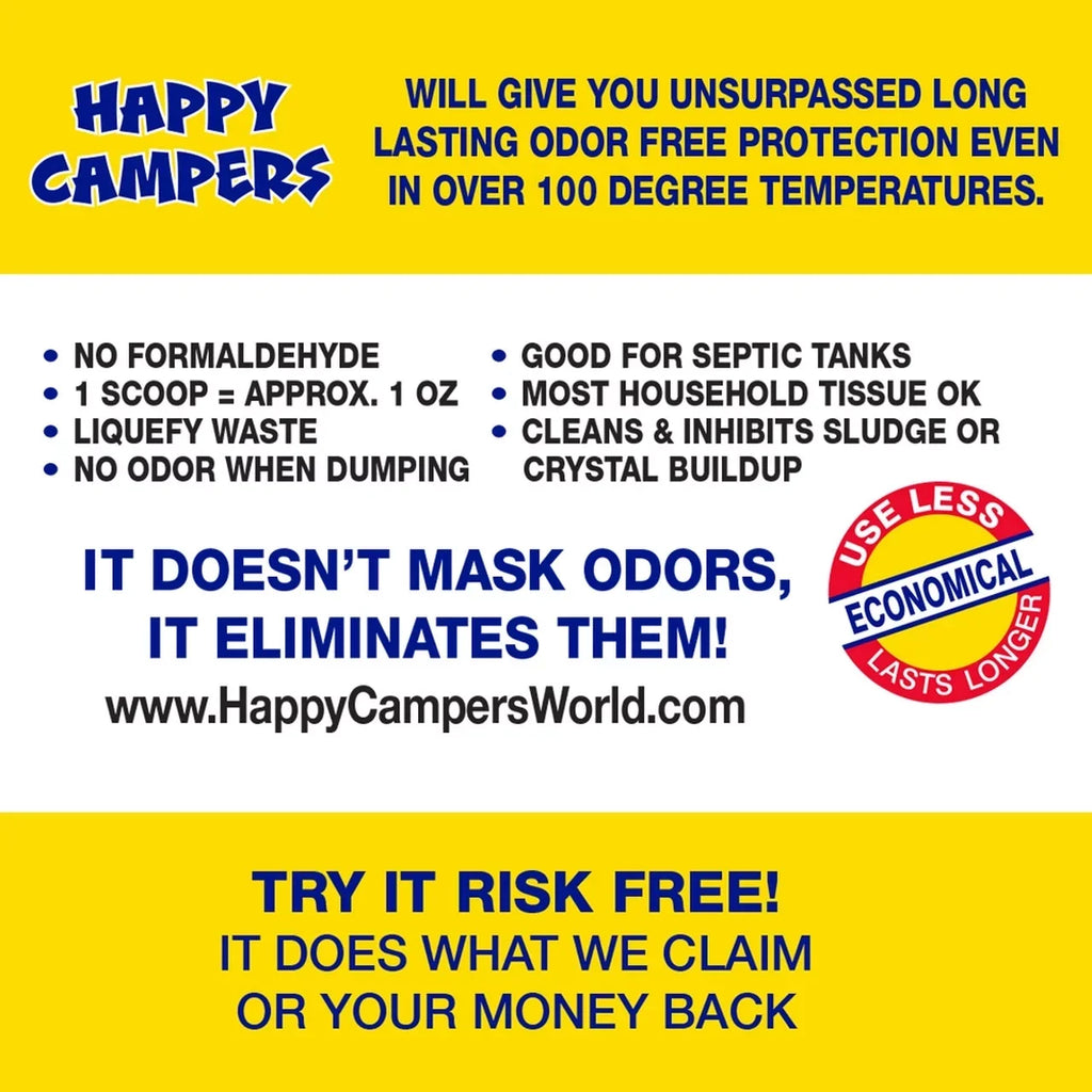 Happy Campers RV Holding Tank Deodorizer Treatment - 64 treatments