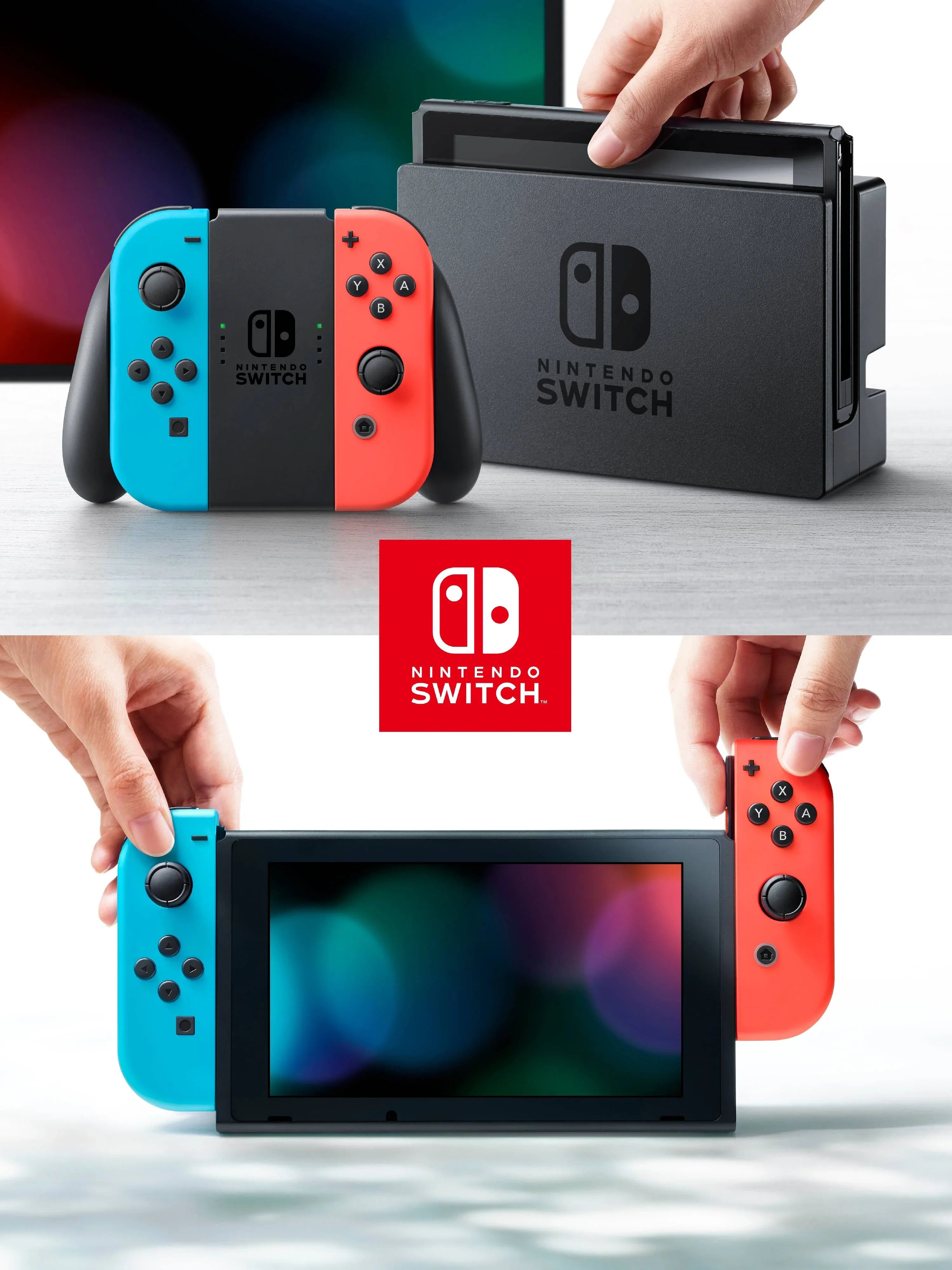Nintendo Switch Console With Neon Red/Blue Joy-Con (2019)