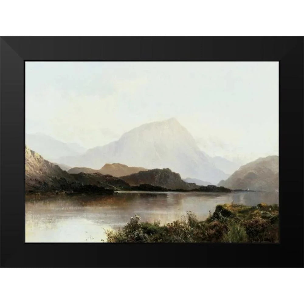 De Breanski, Alfred 18x14 Black Modern Framed Museum Art Print Titled - The Hills of Loch Lomond