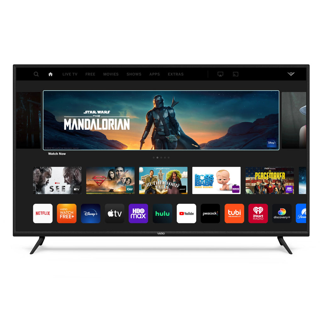 VIZIO 65" V655-J 4K TV with a  onn. Ultra-Slim Full Motion TV Wall Mount, 50"-86"