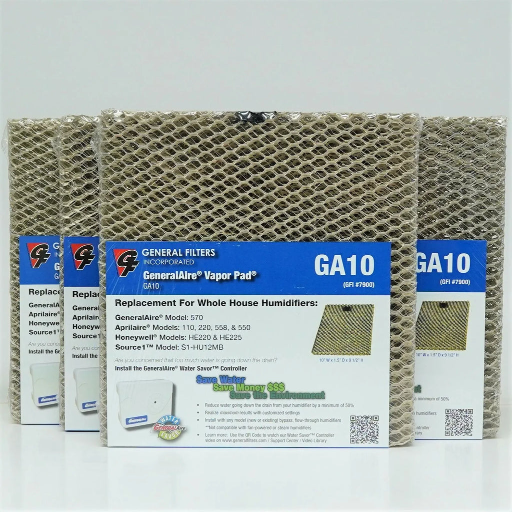 10-4 4PAK #10 for Aprilaire Humidifier 500 550 Water Panel Pad Filter