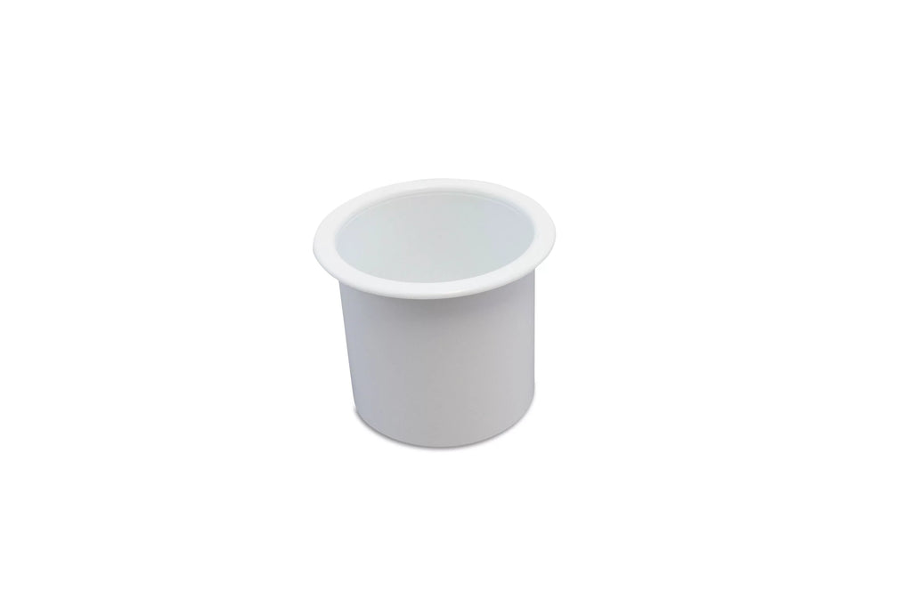 20 Cup Holder Plastic Pocket Recessed Drop In Insert Universal for Boat RV Car Truck Sofa Game Table Marine Pontoon Motorhome Camper White