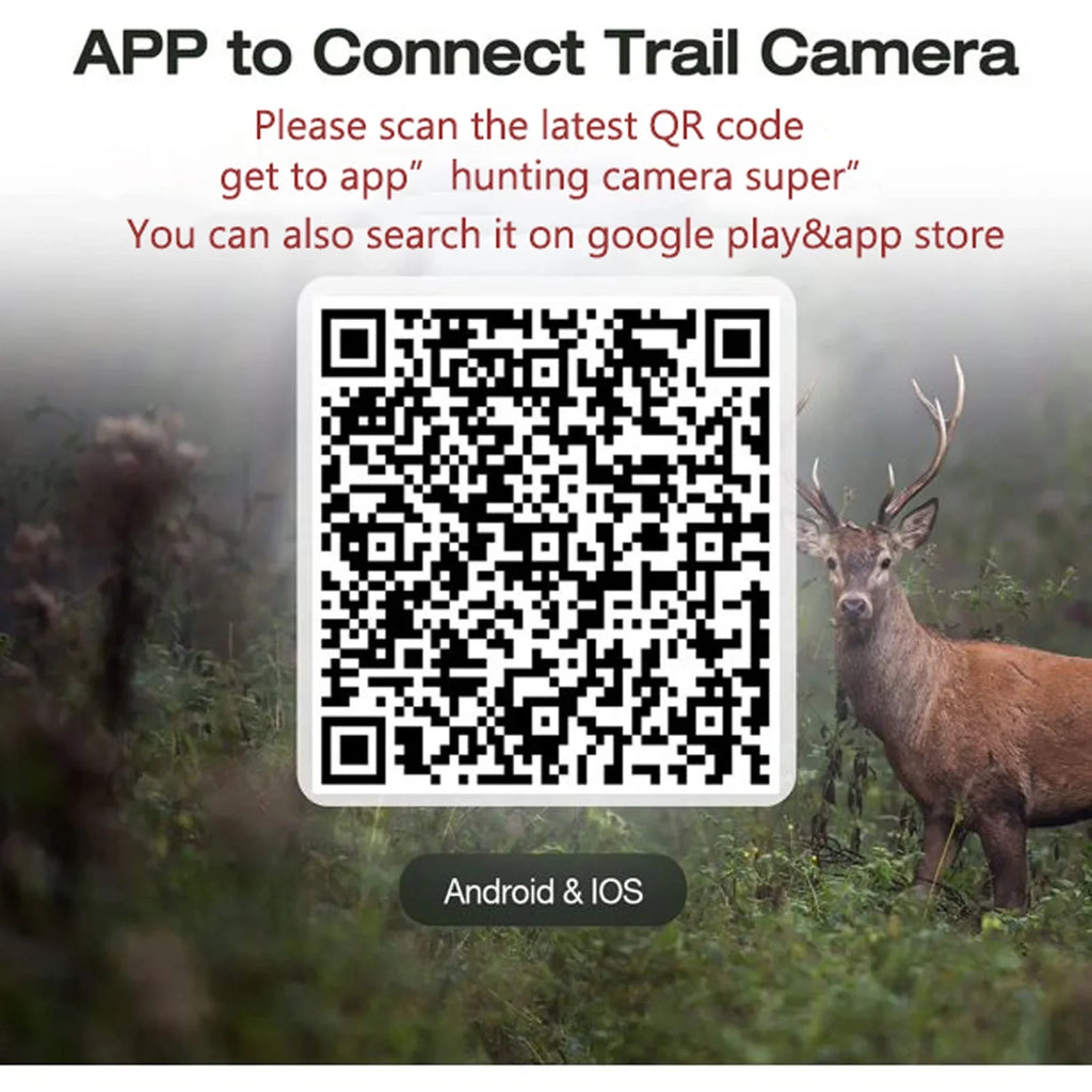 CAMPARK 42MP Native 4K 30fps Trail Game Camera WiFi Bluetooth Hunting Deer Camera with Night Vision 3 PIR Sensor Waterproof IP66 Motion Activated 120° Wide Angle Trail Cam for Wildlife Monitoring
