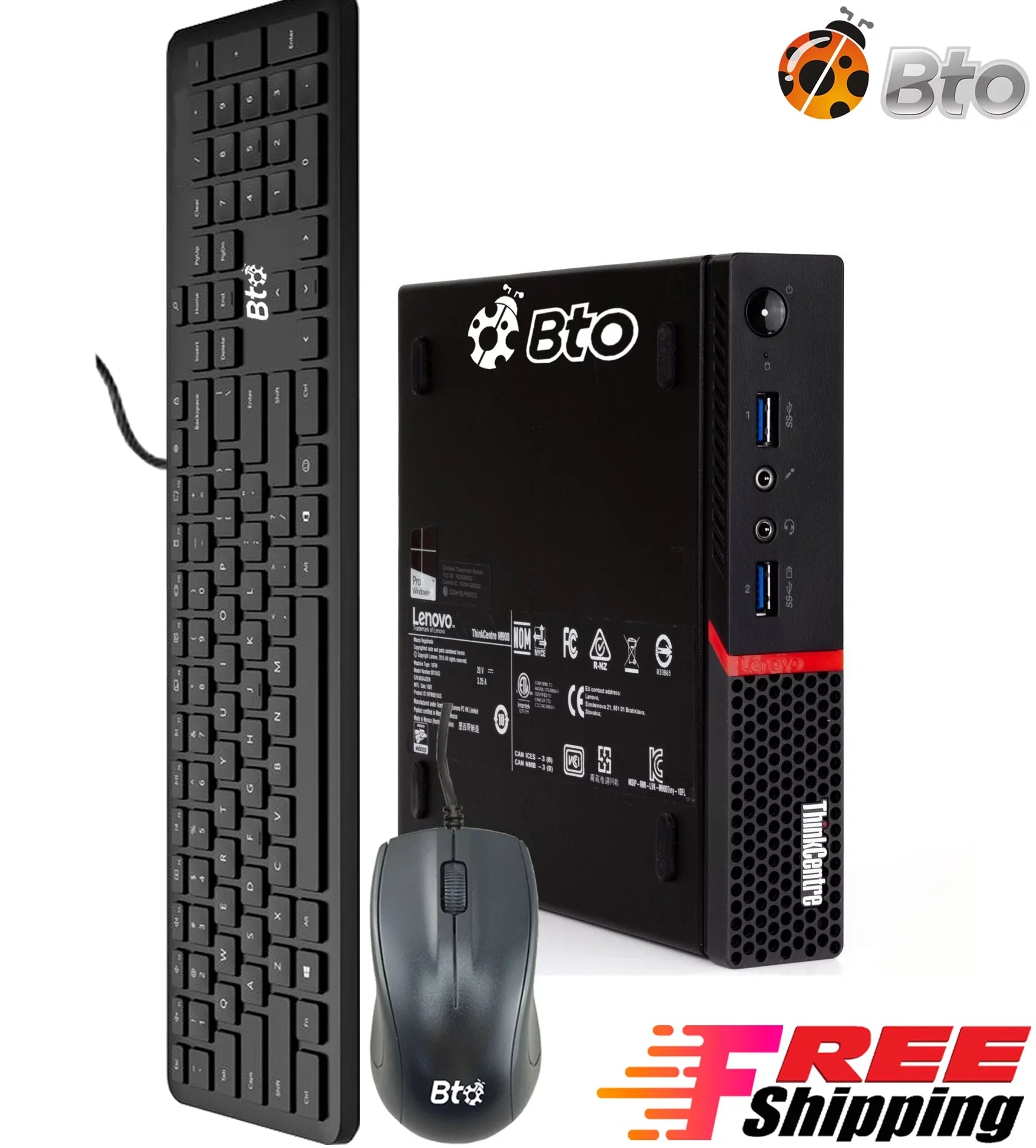 Pre-Owned  M600 Desktop Tiny Computer Mini PC Intel Pentium upto 2.64GHz Processor 4GB RAM 256GB SSD Wifi Adapter Bto KB & Mouse Windows 10 (Refurbished)