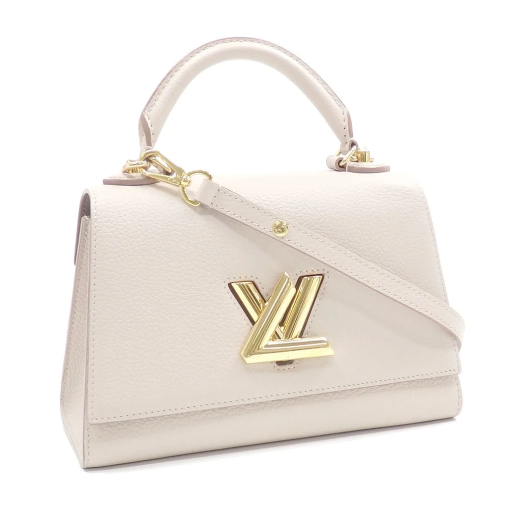 Pre-Owned Louis Vuitton Handbag Twist One Handle PM Women's M57214 Greige Shoulder Bag Taurillon Leather A6047090 (Good)