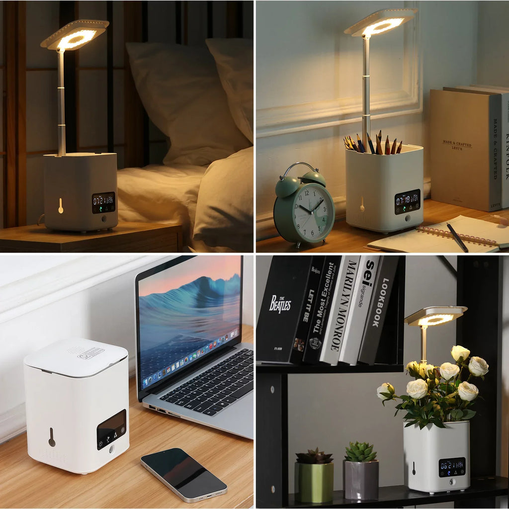 Aibecy Smart Planter for Indoor Plants Indoor Garden Grow with Table Desk Lamp Humidifier Automatic Hydroponics Kit Planters for Herb Small Plants