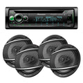 Pioneer DEH-S6220BS Single DIN with Amazon Alexa, Bluetooth, including Android/iPhone Controls and 2 Pairs of Pioneer TS-A652F - 6-1/2" - 3-way Coaxial Speakers