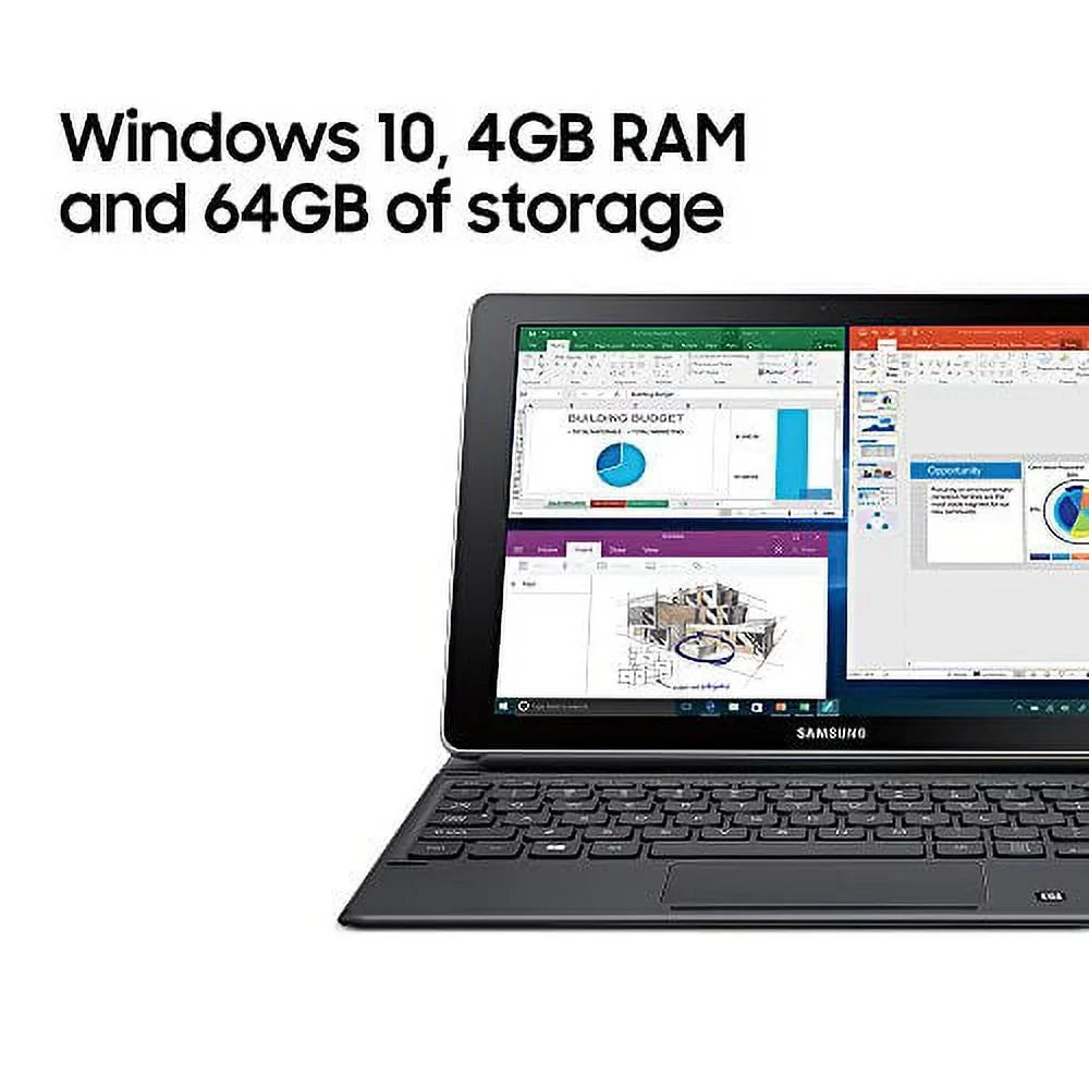 Restored  SM-W620NZKBXAR Galaxy Book 10.6" Tablet 2.6GHz 4GB 64GB SSD WIN10, Silver (Refurbished)