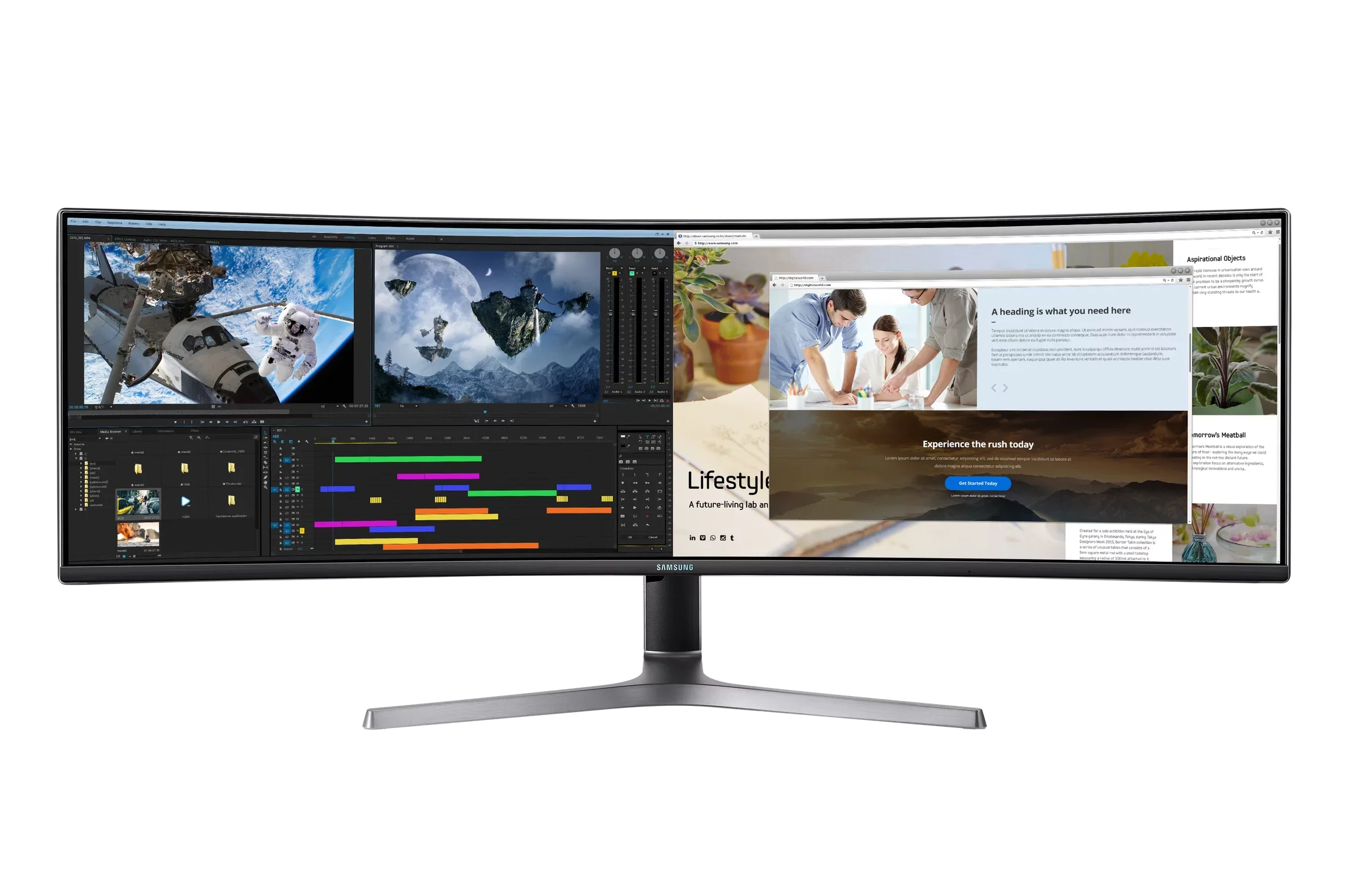 SAMSUNG 49" Class CRG9 Dual QHD (5,120 x 1,440) Curved QLED Gaming Monitor LC49RG90SSNXZA