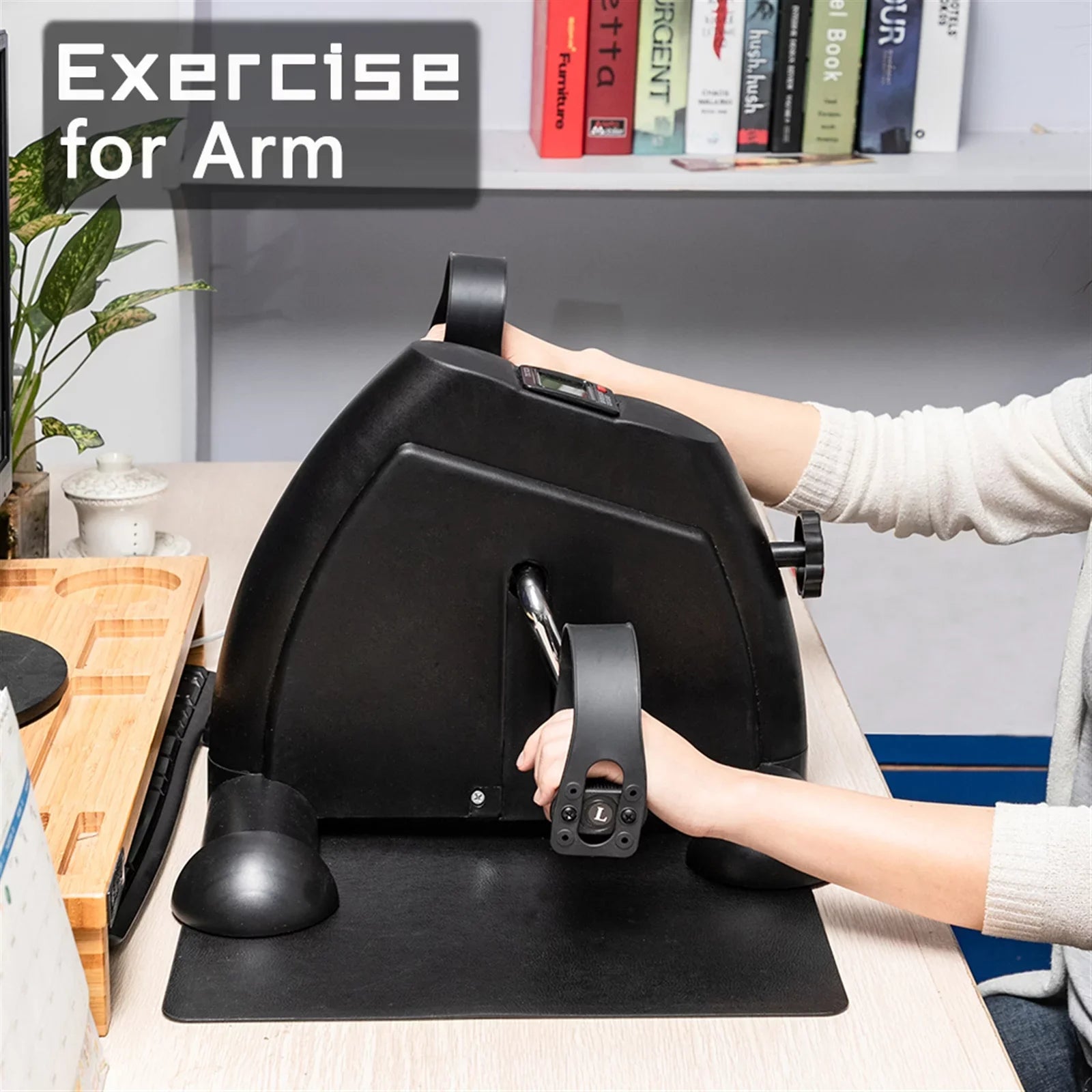Home Use Hands and Feet Trainer Mini Exercise Bike Black