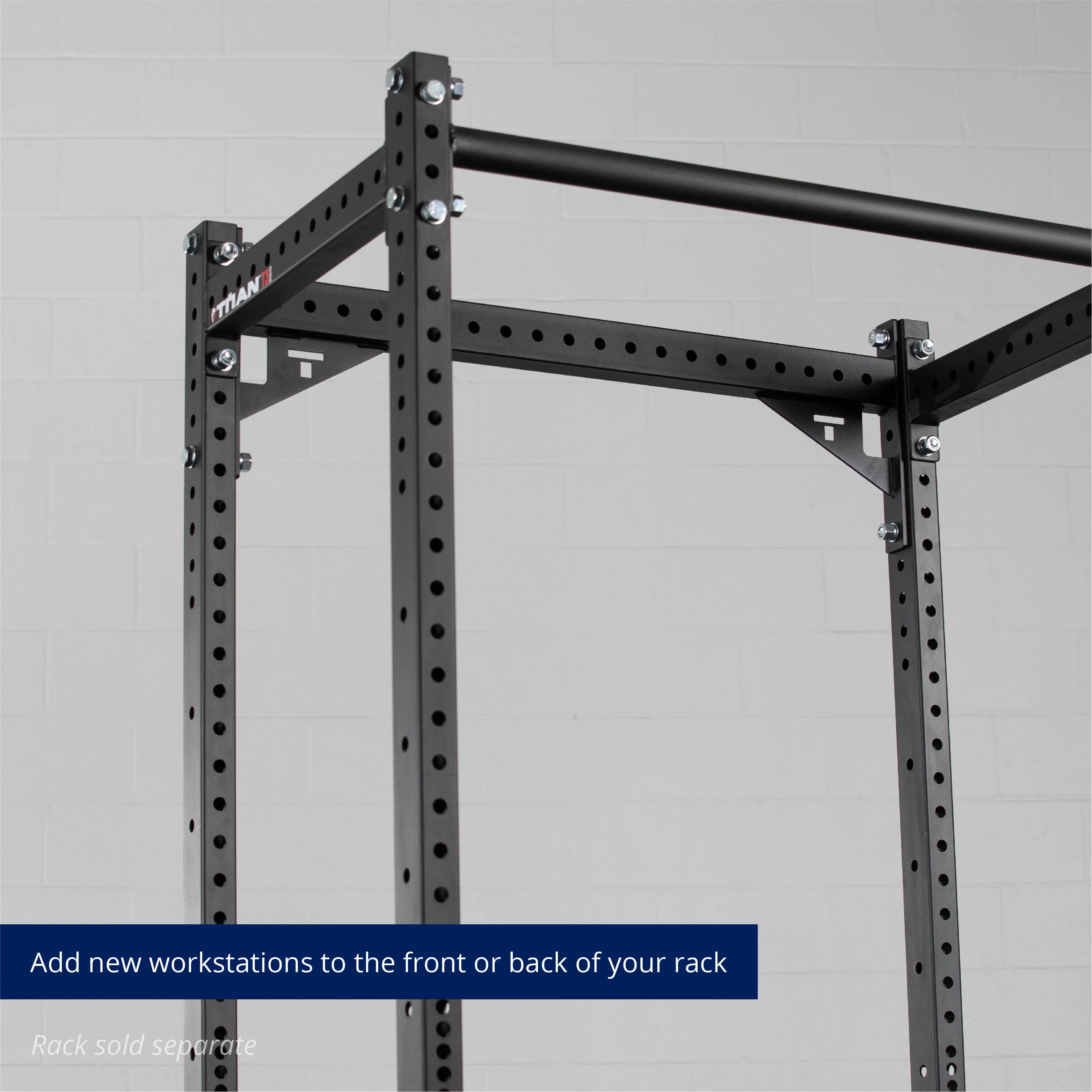 Titan Fitness T-3 Series Crossmember With Gussets, 2" x 3" Stabilizer Bar Power Rack Connector