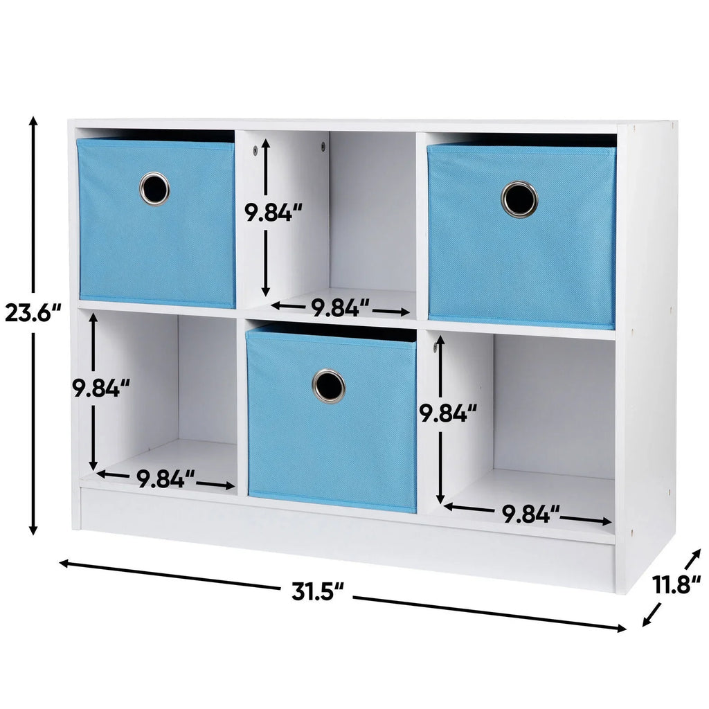 Cubby Storage Shelf Organizer Counter Cabinet Top Bookcase Stackable 6 Cube