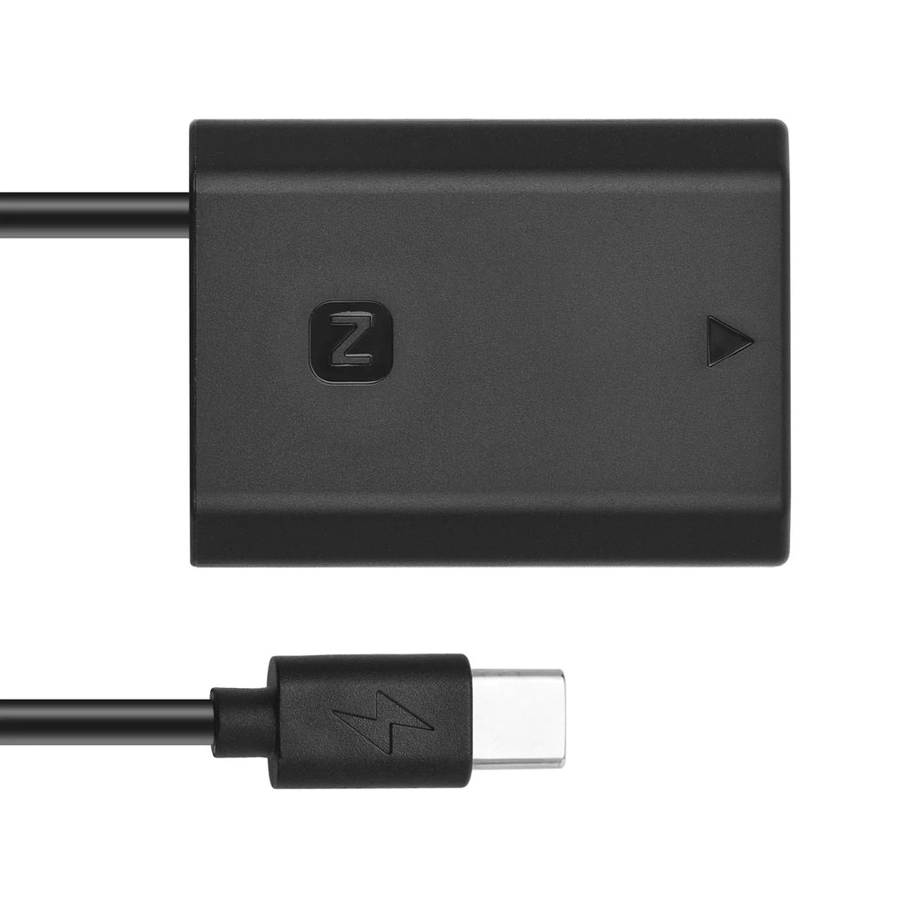 Andoer Adapter,Cable A6600 A7C A7RIV A9 A9II USB-C Coupler Adapter Type-C Power Cable A7III A7SIII A7RIII Adapter USB Type-C Power Cable A6600 NP-FZ100 Dummy Battery A6600 A7C A7III USB Type-C Power