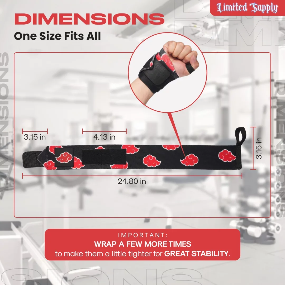Anime Wrist Wraps 2 Pairs Bundle - 24" Lifting Straps for Men and Women - Gym Accessories Support Weightlifting, Powerlifting, Strength Training, and Improve Workout (Akat Purple Duo)