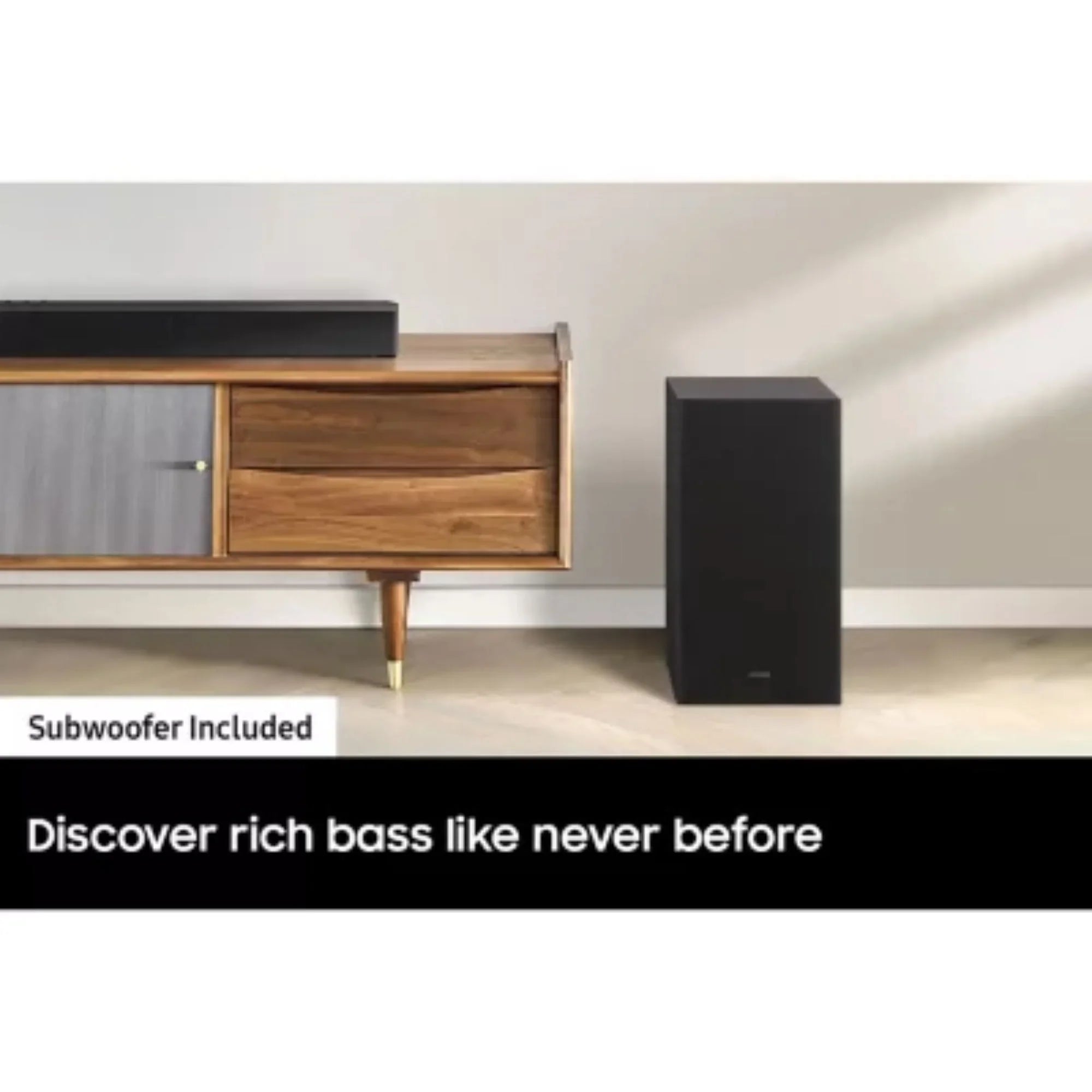 Restored  HWA58C/ZA 5.1 Channel Soundbar With Rear Surround Sound Speakers, Black (Refurbished)