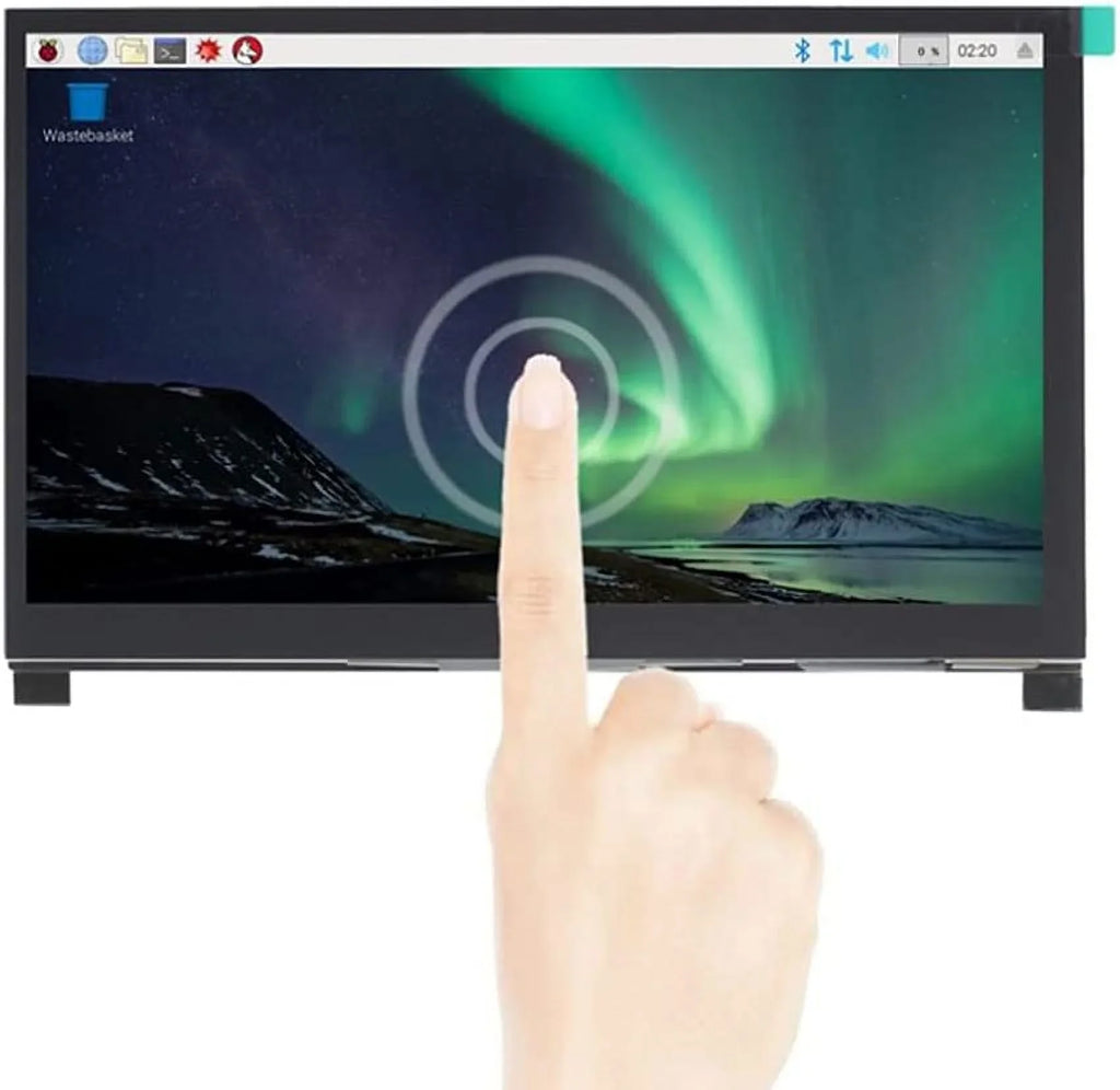 Treedix 7 inch Touchdisplay Monitor LCD HDMI Display Monitor 1024x600 HD IPS HDMI Display Compatible with Raspberry Pi 3B+/4B with Stand-H Drive-Free