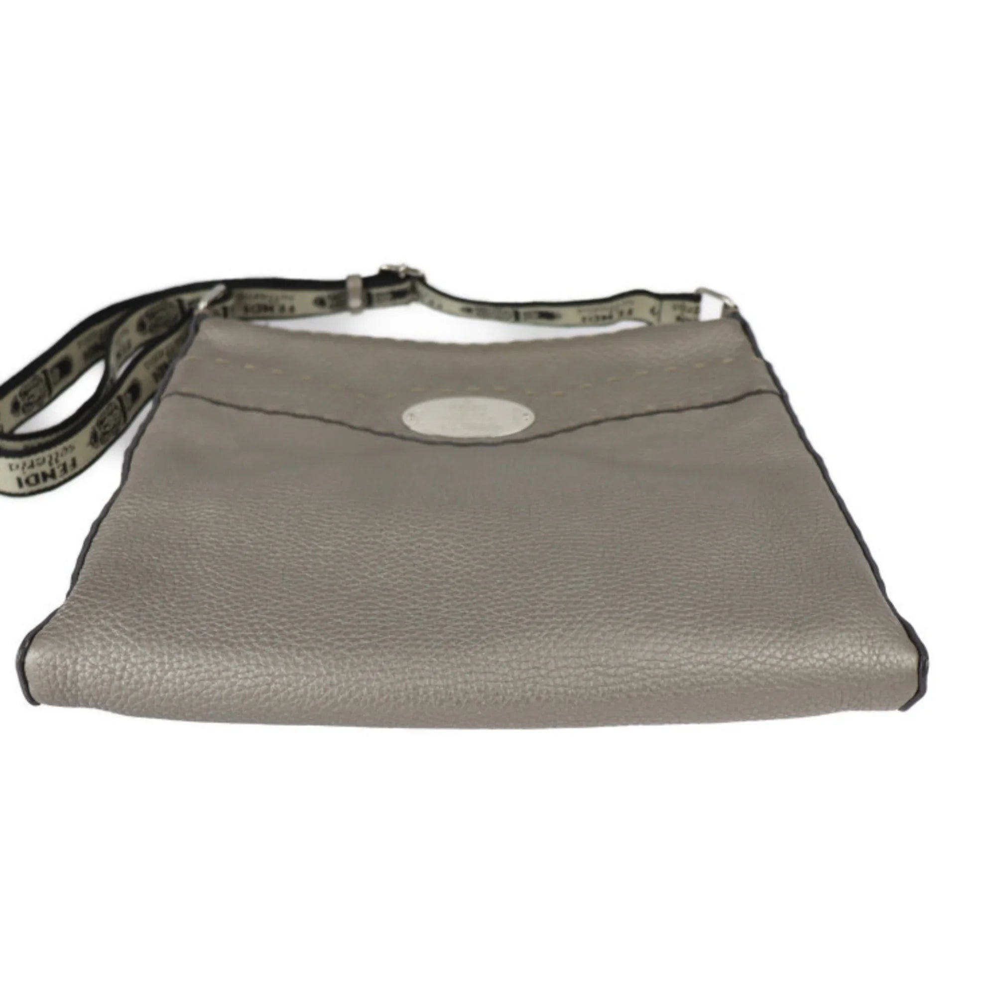 Pre-Owned FENDI Fendi Selleria Shoulder Bag 8BT109 Leather Bronze Silver Metal Fittings Diagonal Hanging (Good)