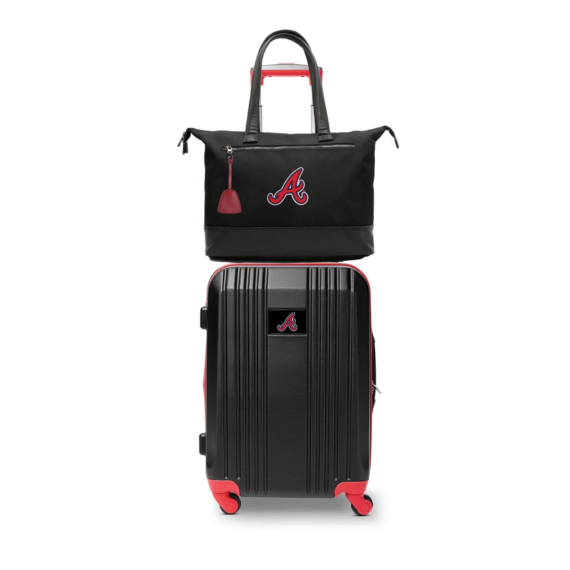 MOJO Atlanta Braves Premium Laptop Tote Bag and Luggage Set