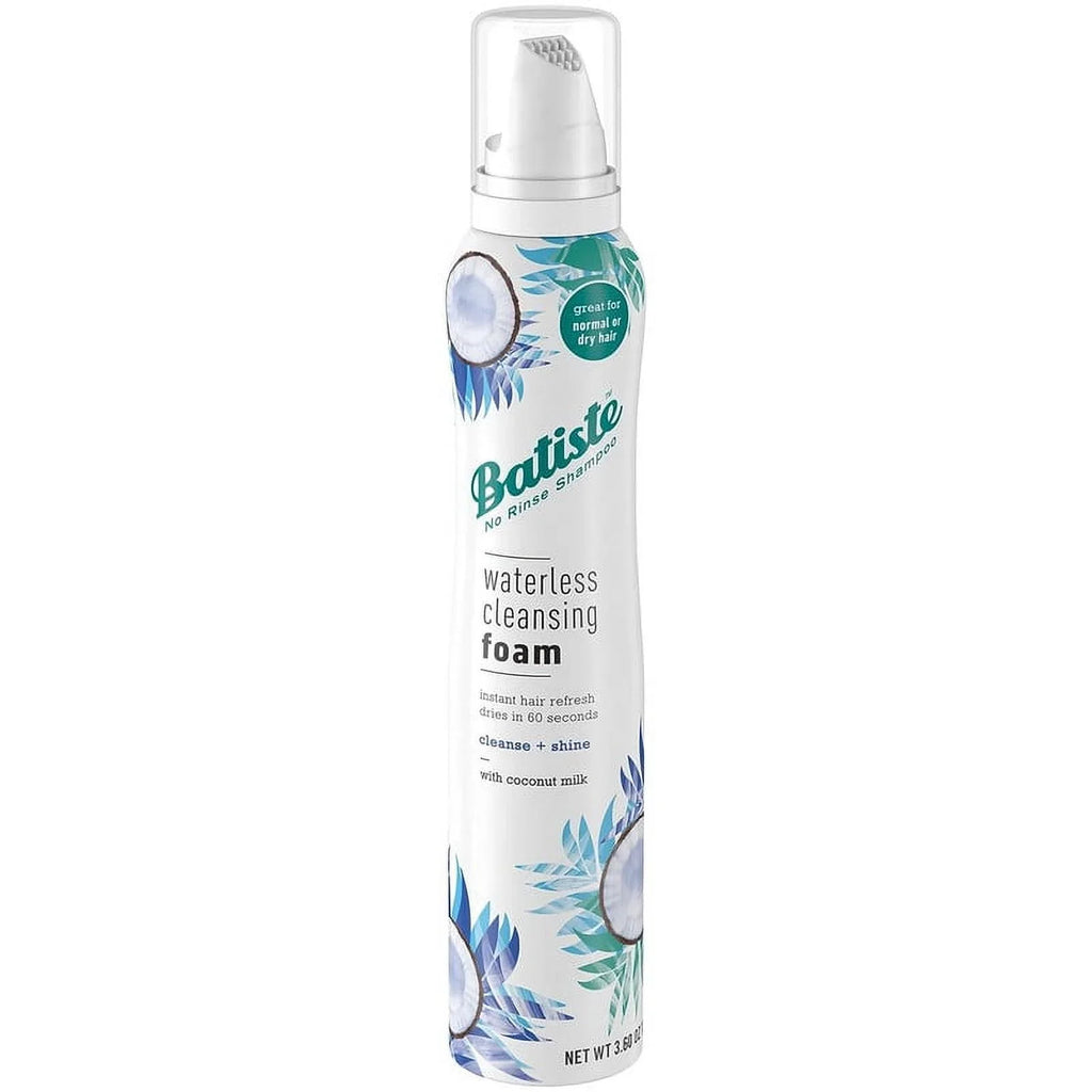 Batiste Waterless Cleansing Foam Cleanse + Shine with Coconut Milk, 3.6 OZ(6pack)