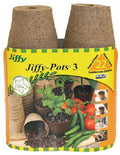 Jiffy JP322 22-Pack 3" Round Seed Starting Peat Pots - Quantity of 4