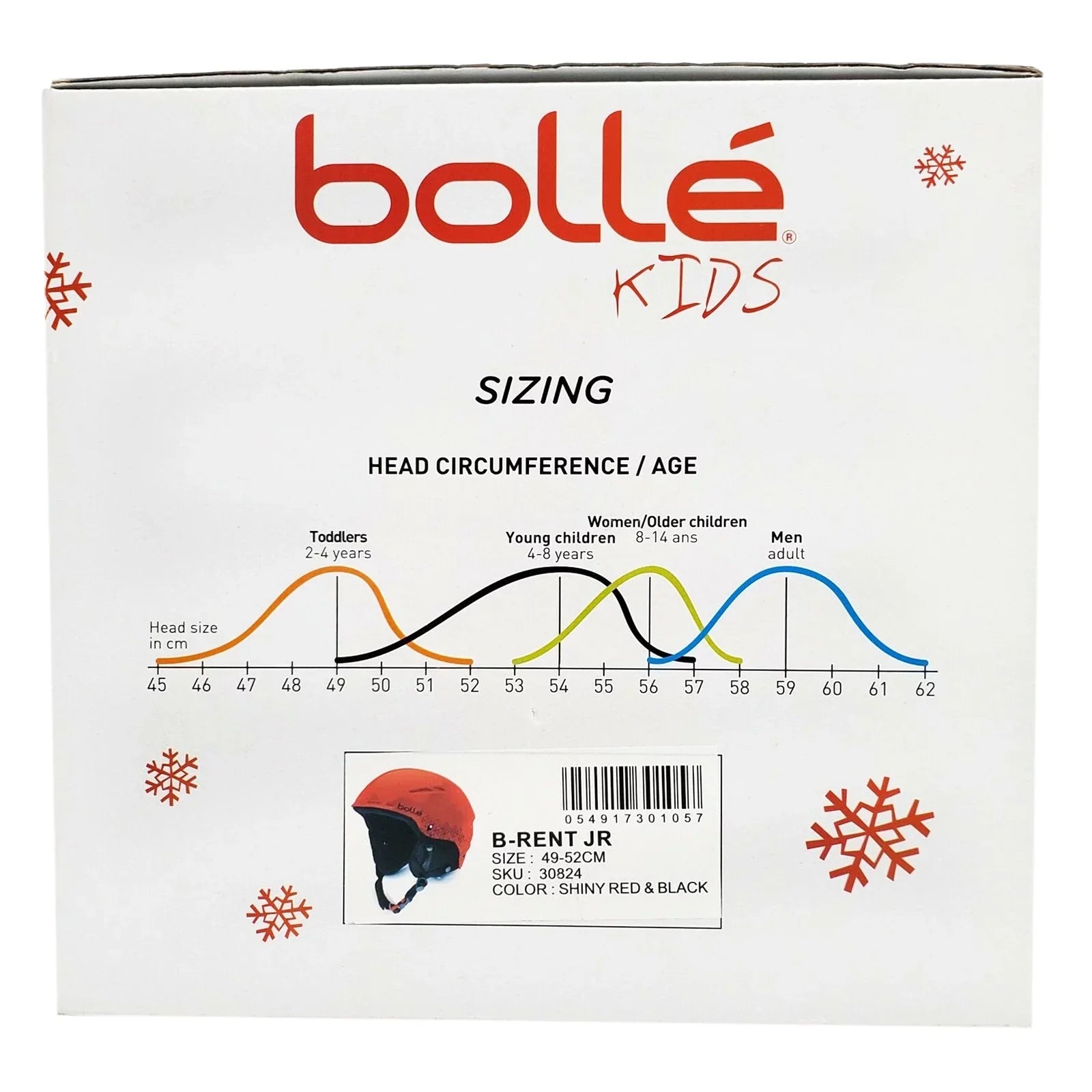 Bolle B-Rent Jr Children's Ski Sport Helmet, Shiny Red & Black