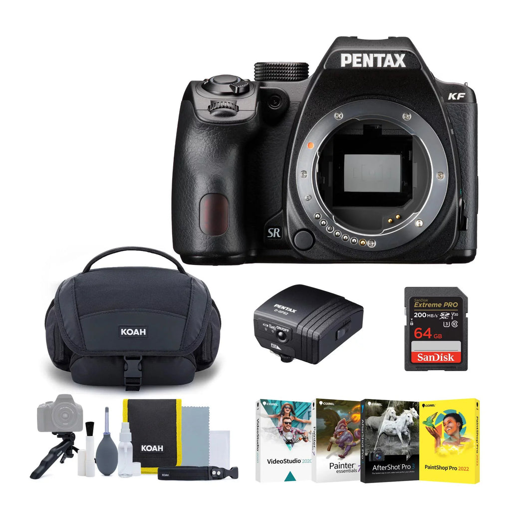 Pentax KF DSLR Camera Body (Black) Bundle with O-GPS2 GPS Unit