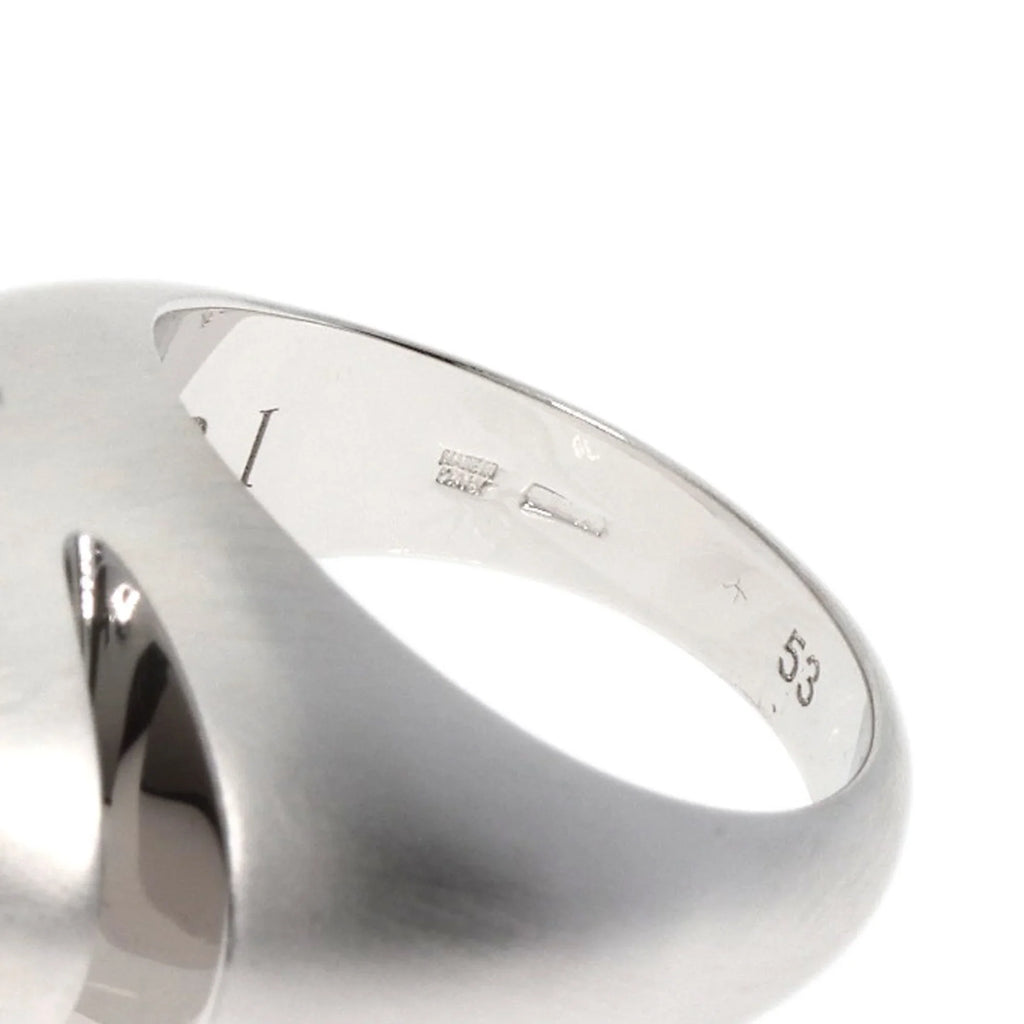 Pre-Owned Bvlgari Cabochon #53 Ring K18 White Gold Women's BVLGARI (Good)