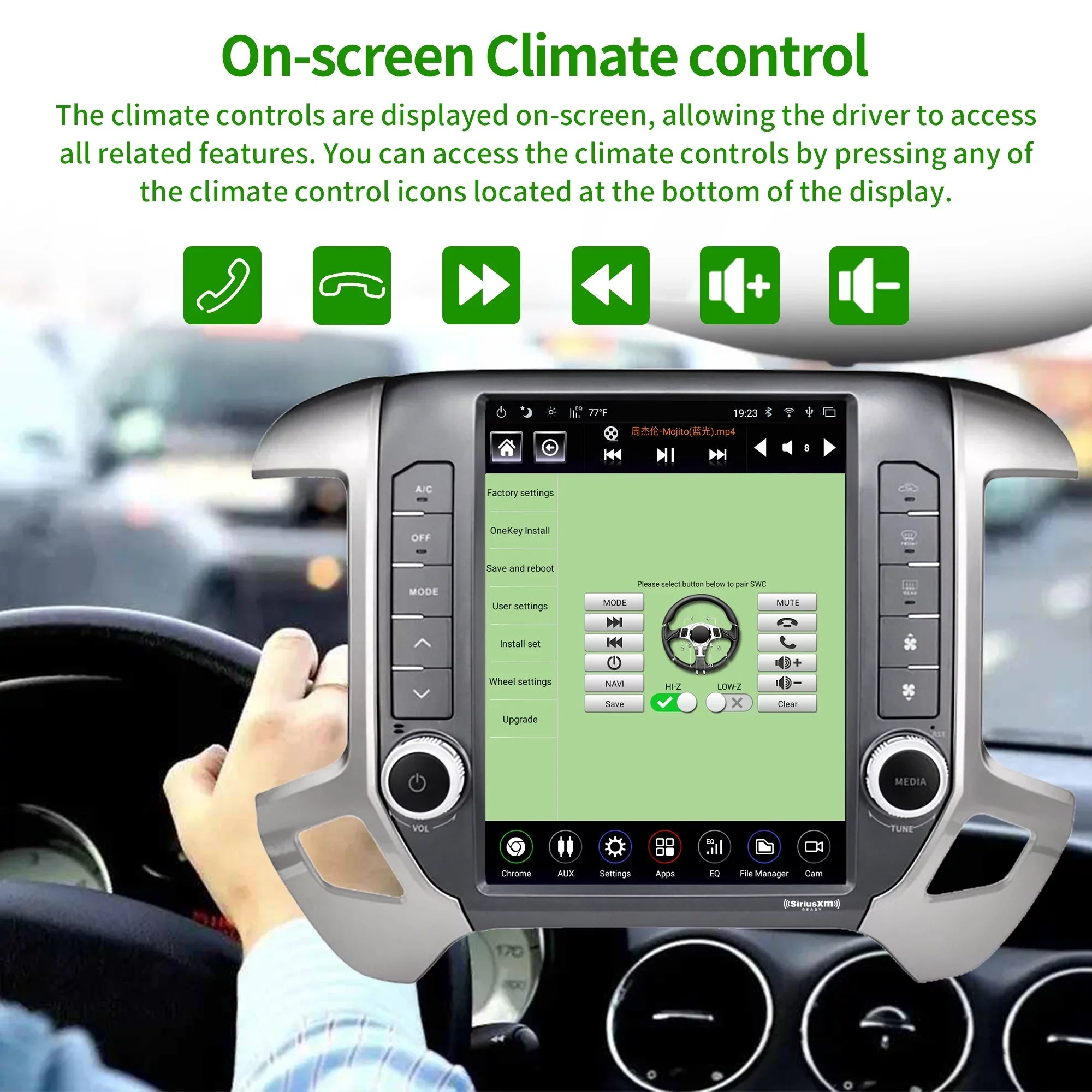 Linkswell Gen5 T-style 12.1 inch Car SirusXm Raido Stereo for Chevrolet Silverado 2014-2021 GMC 2014-2019 Touch Screen Navigator Android Truck Replacement GPS radio 4G+64G  Carplay Auto