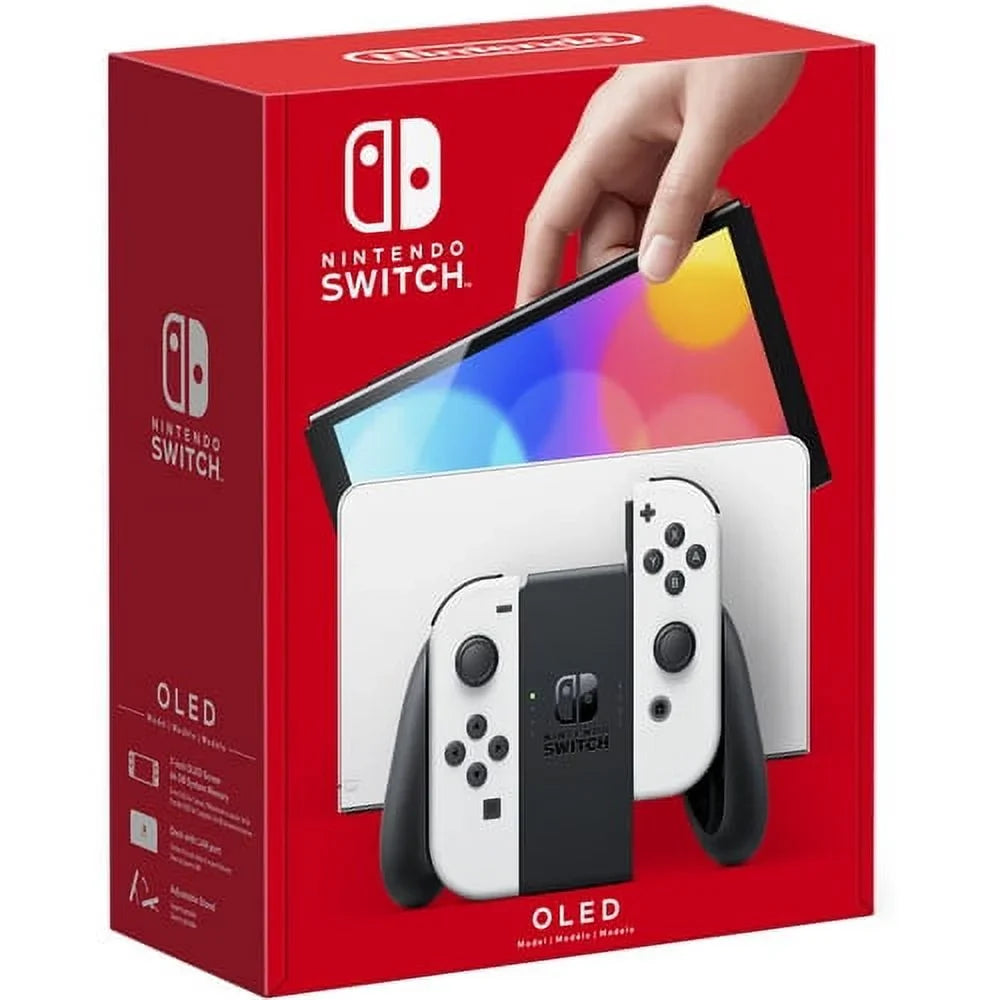 Nintendo Switch OLED White with Mario Kart 8 Deluxe Game