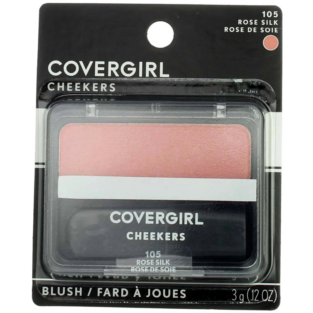 CoverGirl Cheekers Blush, Rose Silk [105], 0.12 oz (Pack of 4)