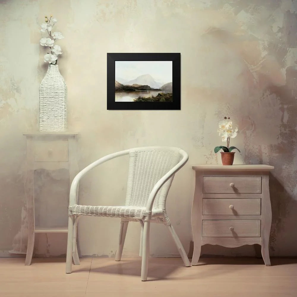 De Breanski, Alfred 18x14 Black Modern Framed Museum Art Print Titled - The Hills of Loch Lomond