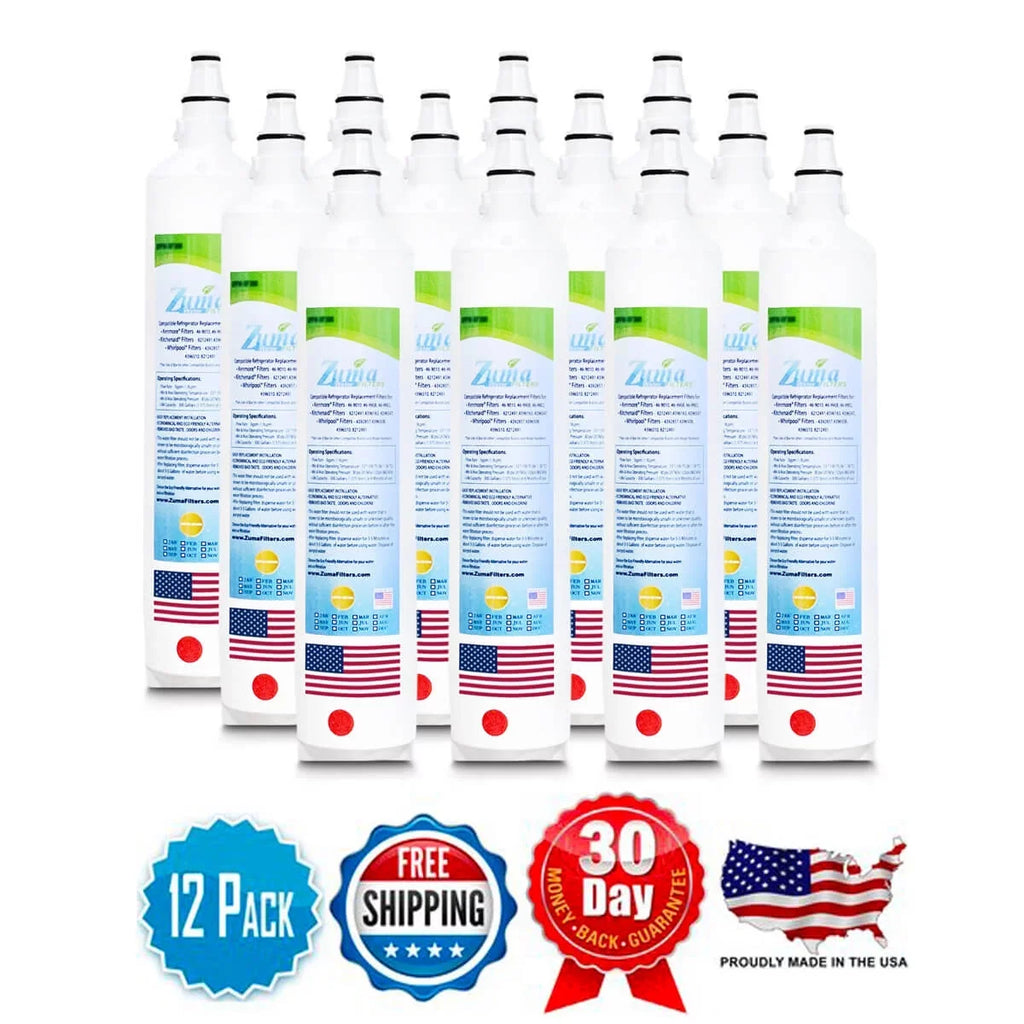 ZUMA Brand , Water Filters , Model # ZWFZ1-RF750 , Compatible with Subzero® ID27R - 12 Pack - Made in U.S.A.