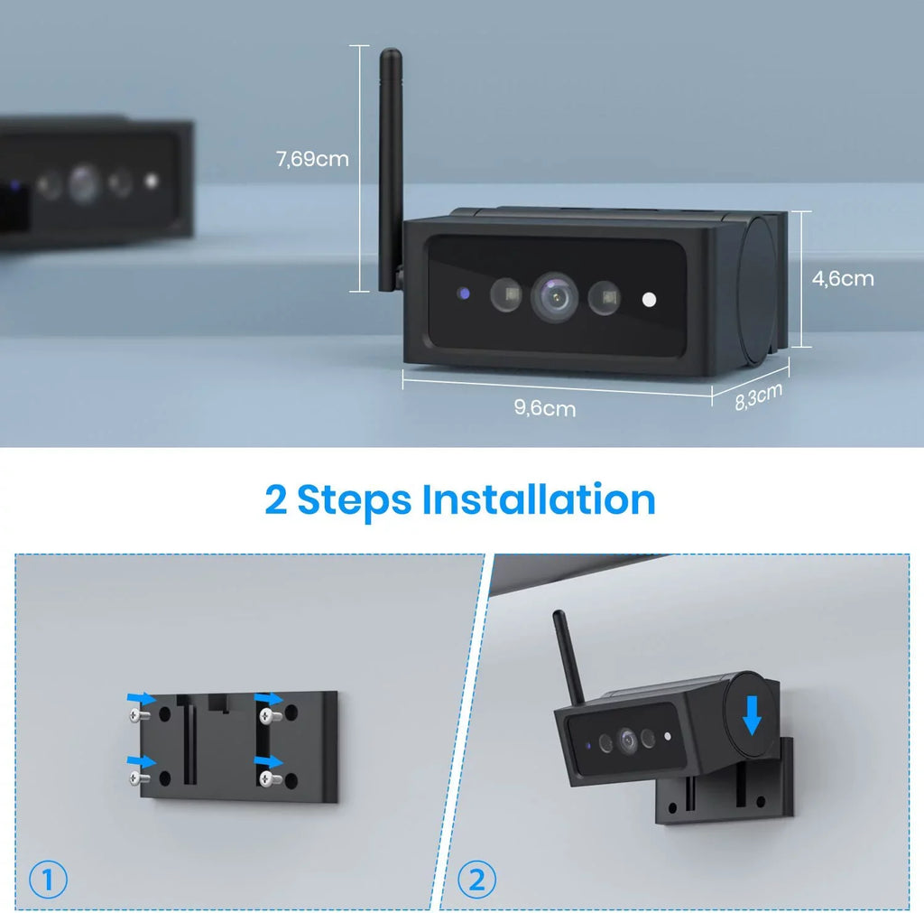 AUTO-VOX 1080P RV Backup Camera Wireless for Solar4 Only,No Wires InstalLatitudeion Rear View Camara , IR Night Vision Back up Camera for Car/Truck