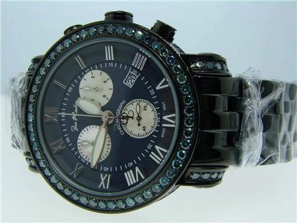Blue Diamond Watch in PVD Finish (5.50ct) - JCL110