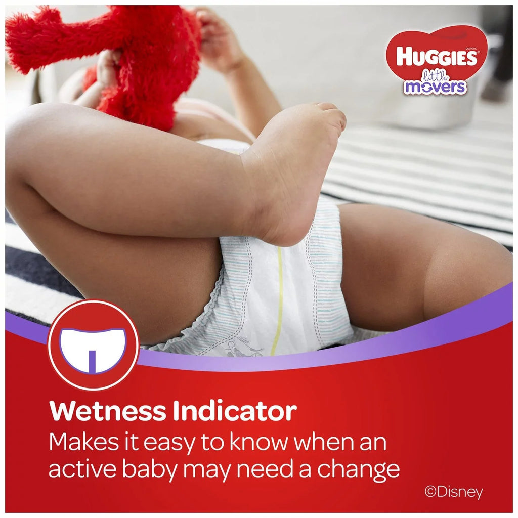 Huggies Little Movers Baby Diapers, Size 4, 104 Ct, Giant Pack