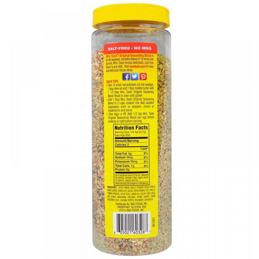 Mrs Dash Original Salt Free Seasoning Blend 21 oz - 2 Pack
