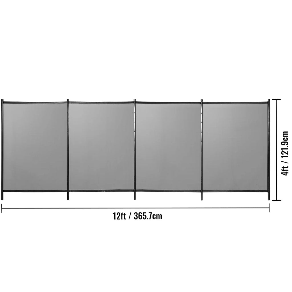 SKYSHALO Pool Fencing Mesh, 4 x 12 ft Swimming Pool Fence, 1000D PVC Fabric Removable Pool Fence with Aluminum Poles and Foot Tubes, Breathable Pool Fences for Inground Pools for Security and Privacy