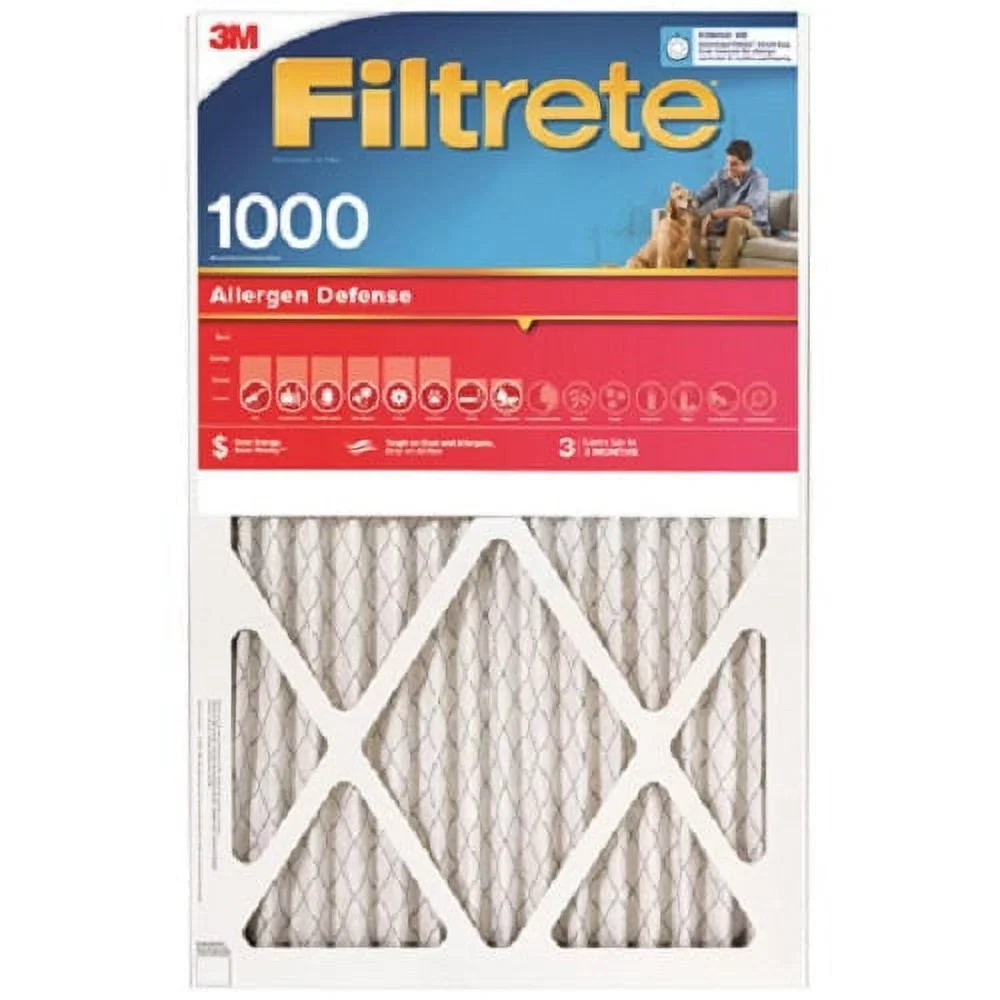 3M 9804-4 14" x 25" x 1" Red MPR 1000 Filtrete 3 Month Disposable Pleated Air Filter - Quantity of 4
