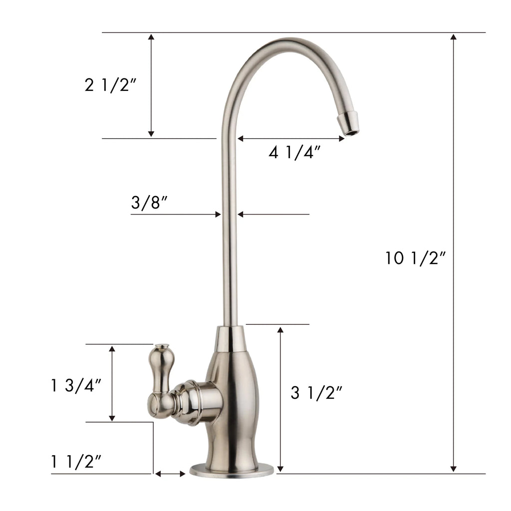 iSpring GK1-AW Heavy Duty Reverse Osmosis, High Spout Kitchen Bar Sink Drinking Water, Contemporary RO Faucet, Antique Wine