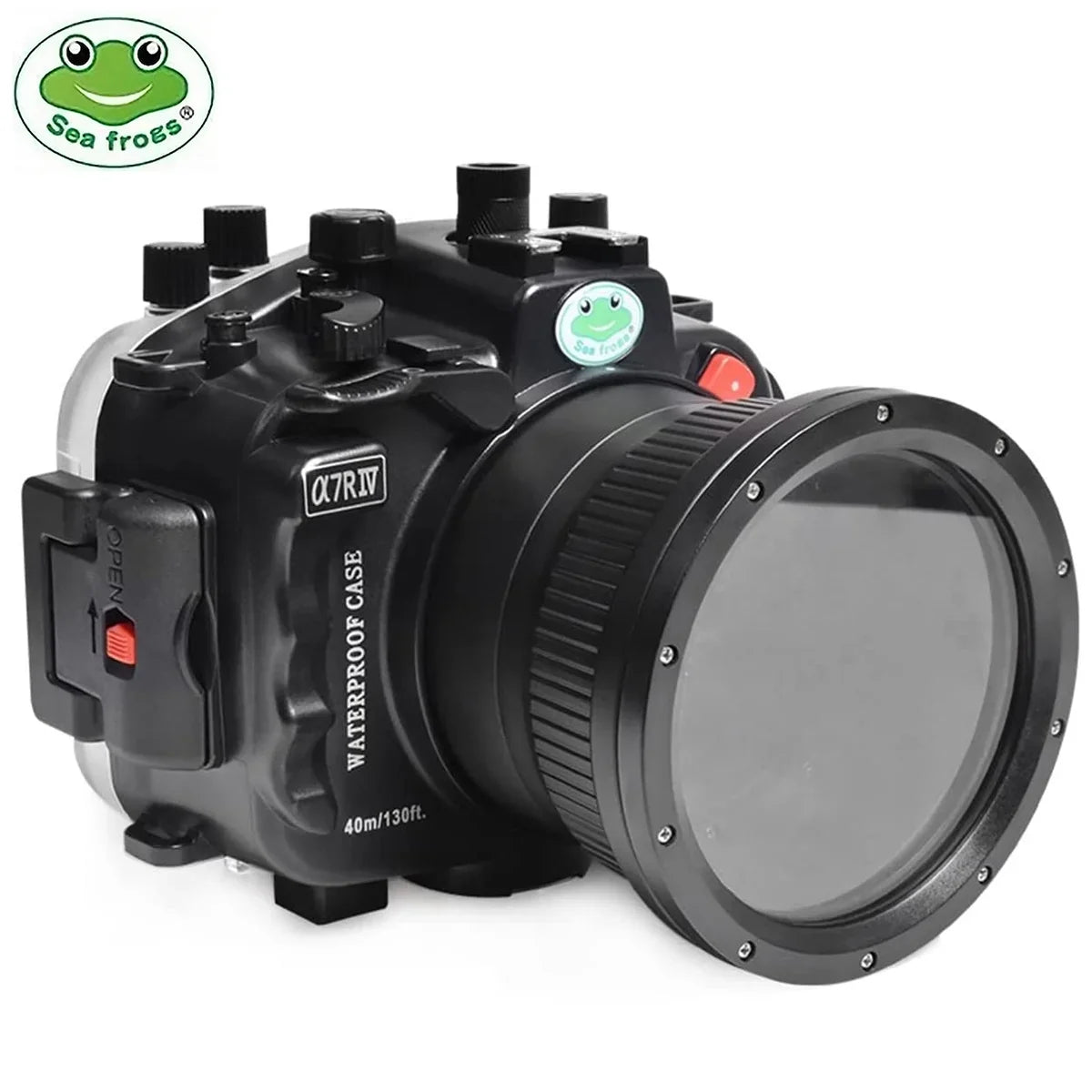 Seafrogs 40M/130FT Underwater Camera Housing for  A7R IV Compatible with  28-70mm 16-35mm F4 24-70mm F4 24mm F1.4 GM 50mm F1.8 85mm F1.8 Lens-Black