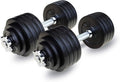 Adjustable Weight Cast Iron Dumbbells Set 105lbs